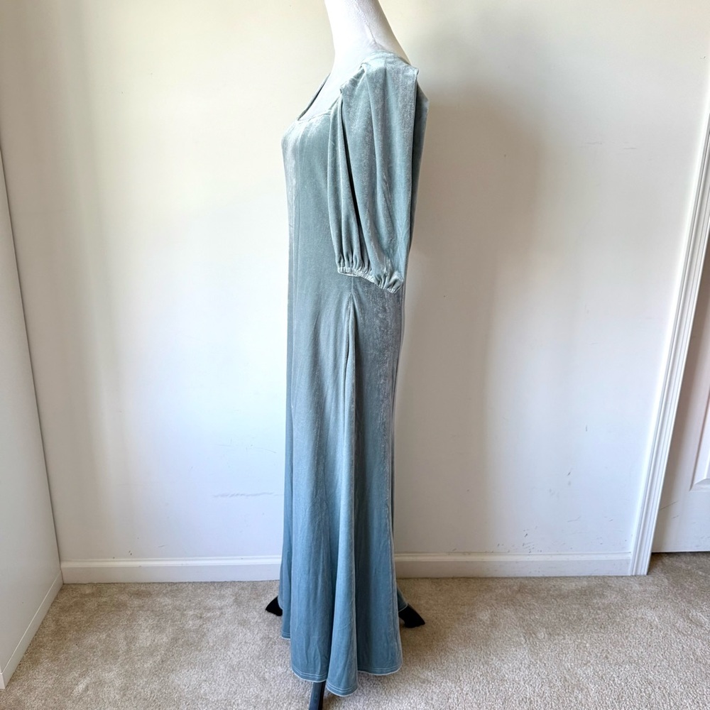 NWT JESSAKAE Velvet Sea Glass Eloise 3/4 Sleeve Maxi Dress—SZ. XL - Picture 3 of 17